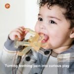 Crystal Jelly Baby Teether – Jellydog Teething Relief Toy for Infants 3-6 Months, Silicone Handheld Teething Toy, BPA-Free, Odorless, Prevents Choking, Safe for Babies (Rose quartz) - Image 5