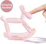 Crystal Jelly Baby Teether – Jellydog Teething Relief Toy for Infants 3-6 Months, Silicone Handheld Teething Toy, BPA-Free, Odorless, Prevents Choking, Safe for Babies (Rose quartz) - Image 8