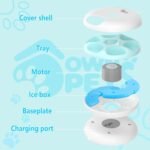 Ownpets Automatic Timer Pet Feeder, Auto Cat Food Dispenser with Battery USB Power Supply, Automatic Cat Feeder Wet & Dry Food, Two Ice Packs, 6-Meal(Each ½ lb) - Image 3