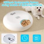 Ownpets Automatic Timer Pet Feeder, Auto Cat Food Dispenser with Battery USB Power Supply, Automatic Cat Feeder Wet & Dry Food, Two Ice Packs, 6-Meal(Each ½ lb) - Image 6