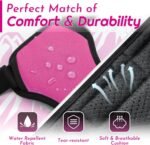 Eagloo Dog Harness No Pull, Walking Pet Harness with 2 Metal Rings and Handle, Adjustable Reflective Breathable Oxford Soft Easy Control Vest for Small Medium Large Dogs, Rose Red, L - Image 8