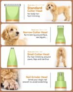 Dog Clippers with Paw Trimmer, All-in-One Dog Grooming Kit Low Noise Electric Rechargeable Small Quiet Foot Razor Pet Hair Shaver with Stainless Steel Scissors Guards for Dogs Cats at Home - Image 3