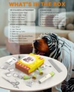 Dog Clippers with Paw Trimmer, All-in-One Dog Grooming Kit Low Noise Electric Rechargeable Small Quiet Foot Razor Pet Hair Shaver with Stainless Steel Scissors Guards for Dogs Cats at Home - Image 8