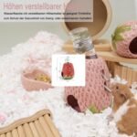 Ceramic Water Feeder for Rodents Strawberry Tunnel Shelter Cave House for Small Animal Feeding and Watering Solution Hamster Water Bottle - Image 6
