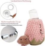 Ceramic Water Feeder for Rodents Strawberry Tunnel Shelter Cave House for Small Animal Feeding and Watering Solution Hamster Water Bottle - Image 8
