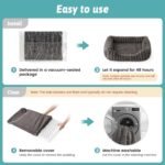 Orthopedic Dog Bed for Small Dogs & Medium Dogs - Washable Rectangle Pet Bed with Anti-Slip Bottom, Soft Calming Cat & Puppy Bed for Indoor Pets (30"x23"x7", Grey) - Image 8