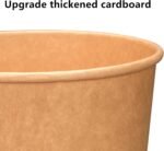 50 Pack Kraft Paper Bowls with Clear Lid, 25OZ Paper Salad Serving Bowls, Microwave Freezer Safe Meal Prep to Go Food Containers for BBQ, Gatherings and Parties - Image 5
