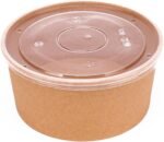 50 Pack Kraft Paper Bowls with Clear Lid, 25OZ Paper Salad Serving Bowls, Microwave Freezer Safe Meal Prep to Go Food Containers for BBQ, Gatherings and Parties - Image 7