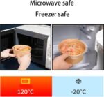50 Pack Kraft Paper Bowls with Clear Lid, 25OZ Paper Salad Serving Bowls, Microwave Freezer Safe Meal Prep to Go Food Containers for BBQ, Gatherings and Parties - Image 8