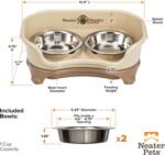 Neater Feeder Express for Cats - Mess Proof Pet Feeder with Stainless Steel Food & Water Bowls - Drip Proof, Non-Tip, and Non-Slip - Cappuccino - Image 6