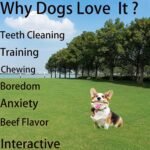 Dog Chew Toys for Aggressive Chewers, 2 Pack Real Beef Flavor,Indestructible Dog Teething Chew Toys for Large/Medium/Small Puppies Breed,Tough Pet Toy with Durable Nylon - Image 3