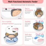 Automatic Cat Feeder Wet Food with Cooling, Pet Feeder with Digital Timer for Wet or Dry Pet Foor, 4 Food Compartments for 240ml Pet Food Each, with Twin Ice Packs for Food Freshness - Image 5