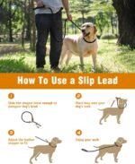 lynxking Slip Lead Dog Leash 6 FT x 1/2 inches Strong Heavy Duty Dog Rope Leash Braided Comfortable Handle for Small Medium Large Dogs - Image 5