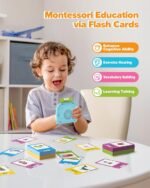 Talking Flash Cards for Toddlers 1-4 Years Old, Language Learning & Montessori Learning Tool with 224 Words, Pocket Speech Therapy Device, Children's Sensory Educational Toy - Image 4