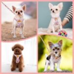 Lukovee Puppy Harness and Leash Set, No Pull Lightweight Pet Harness Vest for Puppy Small and Medium Size Dog, Adjustable Soft Suede Dog Leash Set (Flower-XXS) - Image 8
