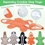 5 Pack Squeaky Dog Toys with Crinkle Paper, No Stuffing Dog Toy for Large Dogs, Safe Pet Toy for Small to Large Breed, Ideal for Puppy Gifts & Tug of War Toys - Image 4