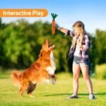 Dog Rope Toy, Cute Carrot Tug of War Dog Toy with Crinkle Paper Tags - Image 7