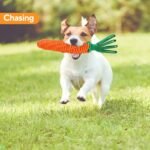 Dog Rope Toy, Cute Carrot Tug of War Dog Toy with Crinkle Paper Tags - Image 8