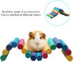 Hamster Bridge, Wooden Ladder Exercise Bridge Small Animal Ladder House Toy Reptile Chew Toy for Mice Mouse Rat Rodents Hamster Play - Image 4