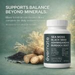 All-in-One Sea Moss 1000 mg with Black Seed Oil, Ashwagandha, Burdock Root & Turmeric (Per Serving: 2 Capsules) – Daily Wellness Supplement for Energy, Balance & Overall Vitality – Made in Canada - Image 5