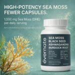 All-in-One Sea Moss 1000 mg with Black Seed Oil, Ashwagandha, Burdock Root & Turmeric (Per Serving: 2 Capsules) – Daily Wellness Supplement for Energy, Balance & Overall Vitality – Made in Canada - Image 6