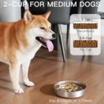 Slow Feeder Dog Bowl-2Cups for Medium Breeds, Double Wall Food-Grade Stainless Steel, Heavy Duty with Non-Slip Rubber Base, Puzzle Maze Bowl to Slow Down Eating - Image 3