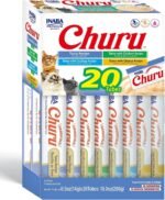 INABA Churu Cat Treats, Grain-Free, Lickable, Squeezable Creamy Purée Cat Treat/Topper Tuna + Chicken Variety Box (20 Tubes Each) - Image 3