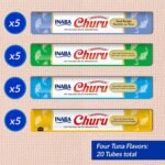 INABA Churu Cat Treats, Grain-Free, Lickable, Squeezable Creamy Purée Cat Treat/Topper Tuna + Chicken Variety Box (20 Tubes Each) - Image 5