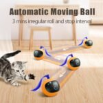 Migipaws Interactive Cat Ball Toy Set, Fun Tracker, Automatic Moving Chase Ball with Fluffy Tail, A Small Mice, Rechargeable (Orange) - Image 3