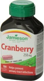 Jamieson Cranberry 250 mg Capsules, One Per Day, Provides UTI Protection. Vegetarian, Non-GMO, Gluten-Free, No Artificial Colours, Flavours, 100 Count, Proudly Canadian - Image 9