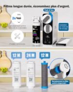 Frizzlife RO Reverse Osmosis Water Filtration System - 600 GPD High Flow, Tankless, Reduce TDS, Compact, Alkaline Mineral PH, 2:1 Drain Ratio, USA Tech Support, PD600-TAM3 - Image 10