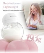KISSBOBO Hands Free Breast Pump Double 1508, Wearable Electric Breast Pump Strong Suction, 3 Modes 9 Levels,Low Noise, with 21mm/24mm Flanges(White, 2 Pack) - Image 4