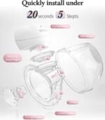 KISSBOBO Hands Free Breast Pump Double 1508, Wearable Electric Breast Pump Strong Suction, 3 Modes 9 Levels,Low Noise, with 21mm/24mm Flanges(White, 2 Pack) - Image 6