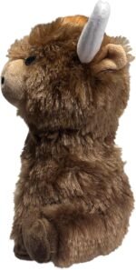 fouFIT Highland Cow Plushie Dog Toy, Brown, Large - Image 3
