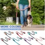 PuppyDoggy Dog Leash for Large Medium Dogs 6Ft x 1" Reflective Stitching Large Leash with 2 Traffic Padded Handles Dog Lead Rope for Running Walking Training (Pink 1 Pack) - Image 8
