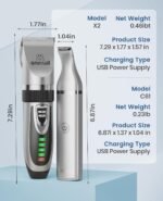 oneisall Dog Clippers and Paw Trimmer Kit 2 in 1 Low Noise Cordless Dog Clippers for Grooming Pet Hair Trimmers for Small and Large Dogs Cats Animals - Image 9