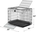 MidWest Homes for Pets Wabbitat Folding Rabbit Cage, 64cm x 47cm x 52cm, Includes 1.27cm per Square Floor Grid and Removable Plastic Tray, Black, Model 151 - Image 3