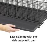 MidWest Homes for Pets Wabbitat Folding Rabbit Cage, 64cm x 47cm x 52cm, Includes 1.27cm per Square Floor Grid and Removable Plastic Tray, Black, Model 151 - Image 6