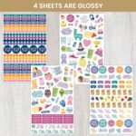 bloom daily planners Health Wellness and Fitness Planner Stickers - Variety Sticker Pack - Six Sticker Sheets Per Pack! - Image 3