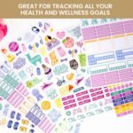 bloom daily planners Health Wellness and Fitness Planner Stickers - Variety Sticker Pack - Six Sticker Sheets Per Pack! - Image 6