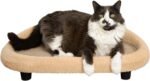Cat Scratcher Bed, 19.7" Wide Large Cat Sofa with Scratching Pad for Indoor Cats, Flat Scratching Couch for All Seasons, Beige Color - Image 3