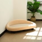 Cat Scratcher Bed, 19.7" Wide Large Cat Sofa with Scratching Pad for Indoor Cats, Flat Scratching Couch for All Seasons, Beige Color - Image 8