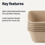 Amazon Basics Disposable Cat Litter Box, Multi-Use Travel & Home Box, 6-Pack, Large 36.5cm x 46cm - Image 3