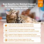 Zesty Paws Hairball Treats for Cats - Hairball Relief for Cats Supplement - AlaskOmega Omega 3 Fish Oil with EPA & DHA + Zinc, Biotin & Psyllium - Supports Gut & Skin Health - Bacon Flavour - 60 Count - Image 3