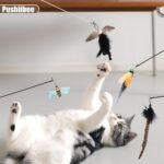12Pcs Cat Wand Attachments, Multicolor Cat Toy Wand Refills with Bell, Various Styles Toys Cat Wand Replacement Feather Cat Toy Refills Cat Wand Replacement Refill for Indoors Playing - Image 6