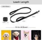 Dog Leash for Medium to Large Dogs with Two Padded Handles 5FT/6FT, Double Handle Dog Leash, Reflective Training Lead, Durable Traffic Leashes(5FT,Black) - Image 3
