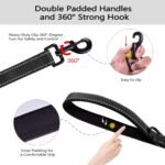Dog Leash for Medium to Large Dogs with Two Padded Handles 5FT/6FT, Double Handle Dog Leash, Reflective Training Lead, Durable Traffic Leashes(5FT,Black) - Image 5