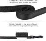 Dog Leash for Medium to Large Dogs with Two Padded Handles 5FT/6FT, Double Handle Dog Leash, Reflective Training Lead, Durable Traffic Leashes(5FT,Black) - Image 6