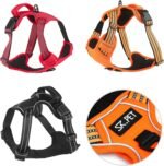 SK Depot® Dog Harness Small Chest 15.7"-27.6" No-Pull Pet Harness with Leash Clips, Adjustable Soft Padded Dog Vest Harness, No Choke Pet Oxford Vest Easy Control Handle for Medium Dogs (S, Orange) - Image 3