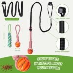 3pcs Interactive Dog Toys, Dog Tug of War Toy Tether Tug for Small and Medium Dogs, Dog Bungee Toy Tree Tugger Dog Toy for Indoor Outdoor, Orange - Image 7